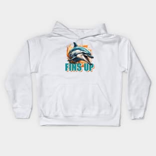 FINS UP DOLPHINS Kids Hoodie